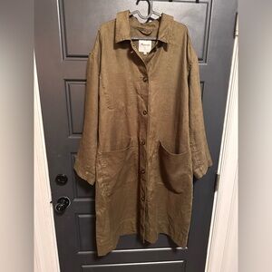 Madewell Linen Oversized Duster Coat